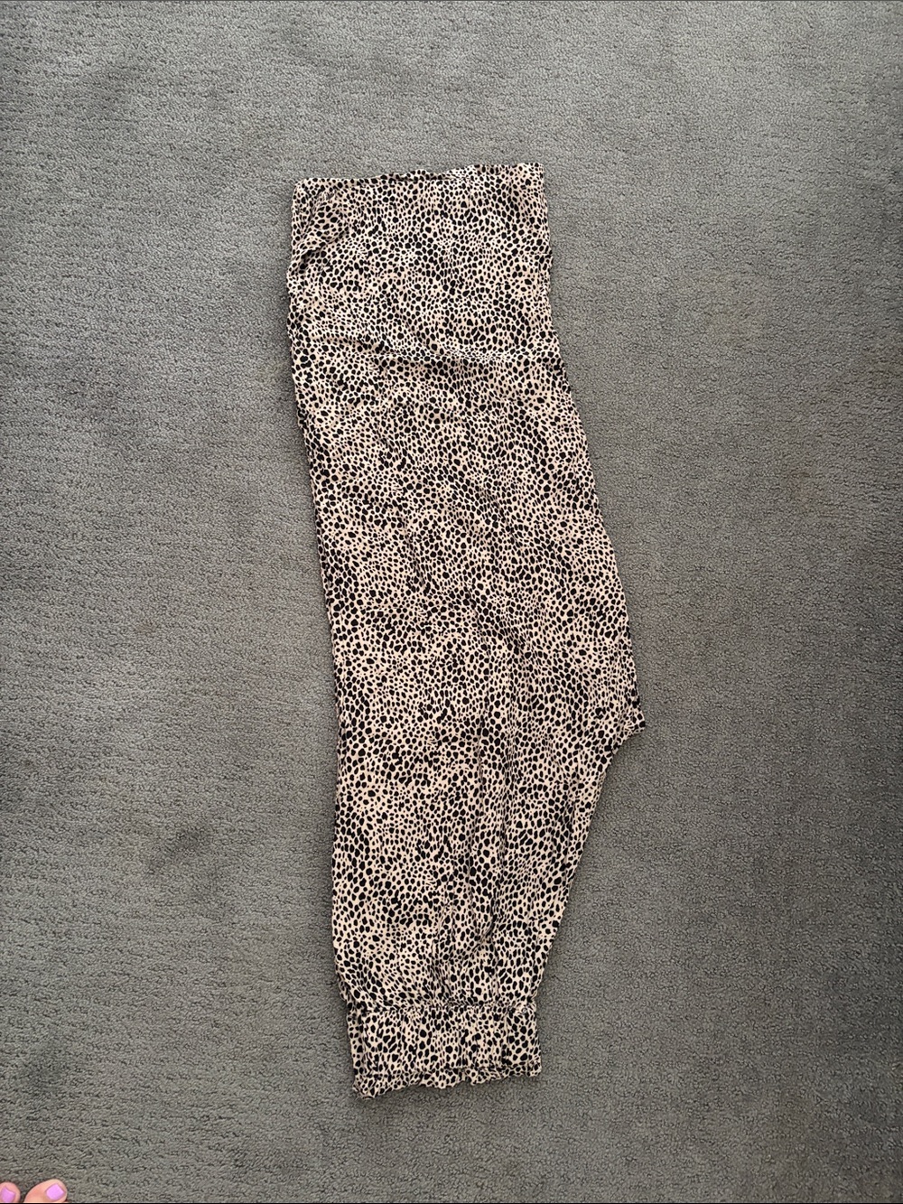 American Eagle Outfitters Beige and Black Leopard Print Jumpsuit